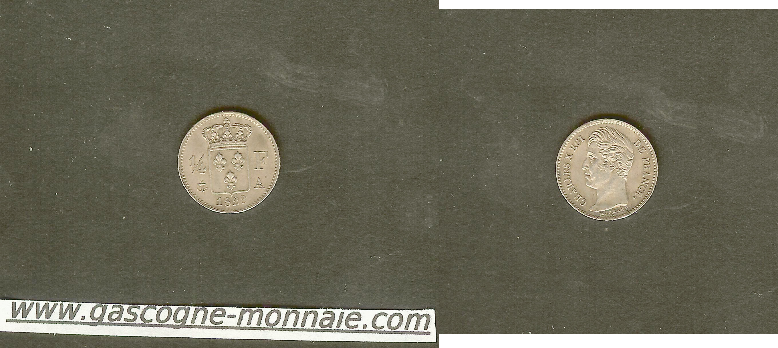 quarter franc Charles X 1829A Unc